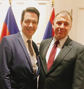 American Ambassador to Cambodia Ambassador William Hiedt with Kevin Harrington from RWT International Law